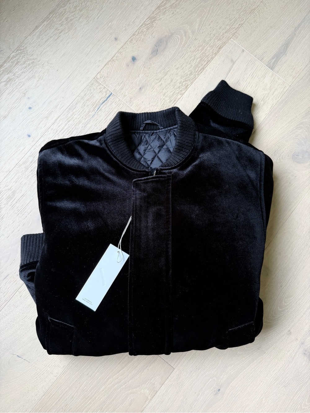 Saturdays NYC Calvin Velvet Flight Jacket – Black – XL – NWT